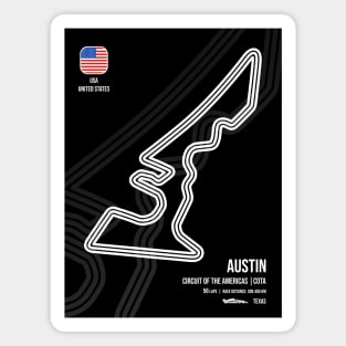 Austin Race Track (B&W) Magnet